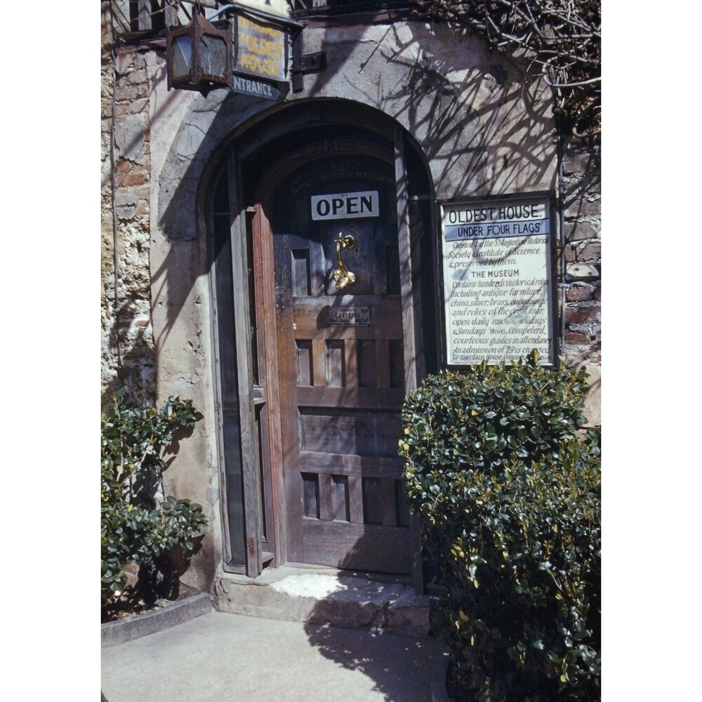 Kodak Slide 1950s Red Border Kodachrome González-Álvarez House, St Augustine FL